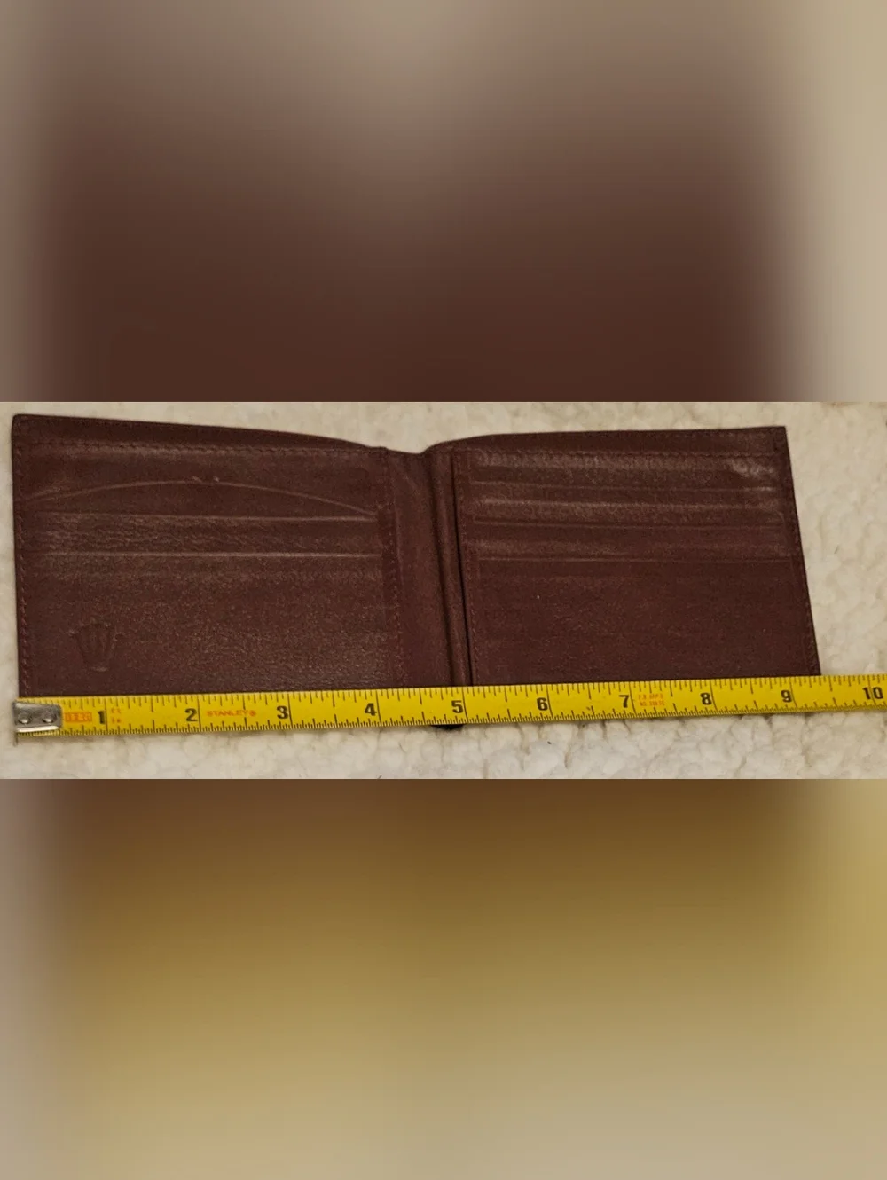 Authentic Vintage Rolex Vintage Burgundy Leather Bifold Wallet Genève Suisse Men